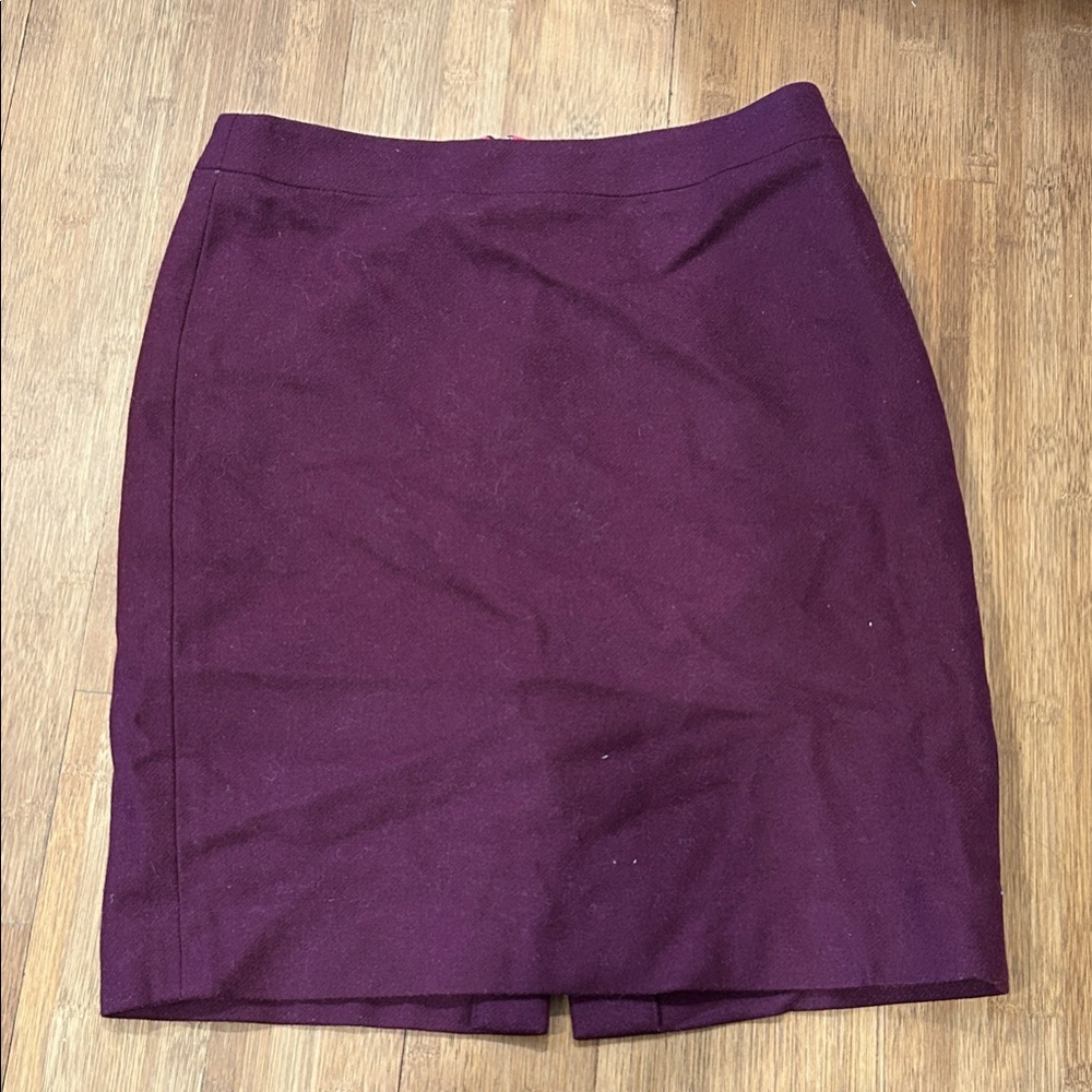 J. Crew Rich Plum Pencil Skirt